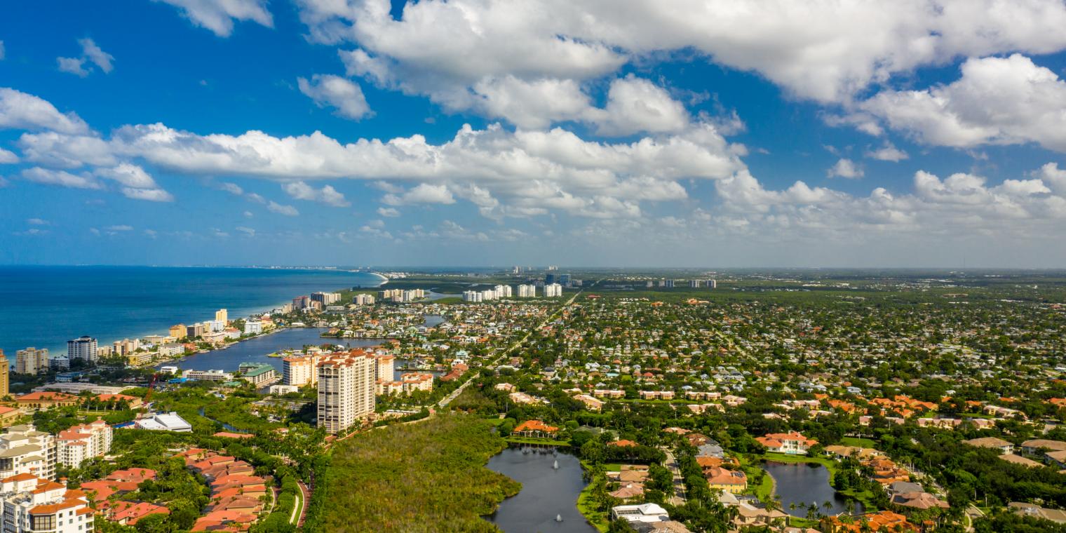 An aerial view of Collier County