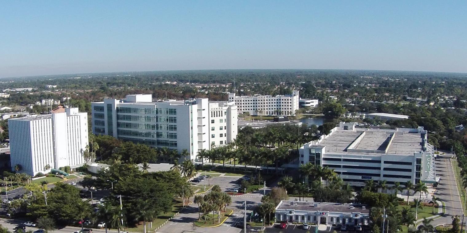 Aerial view of Collier County Government Complex